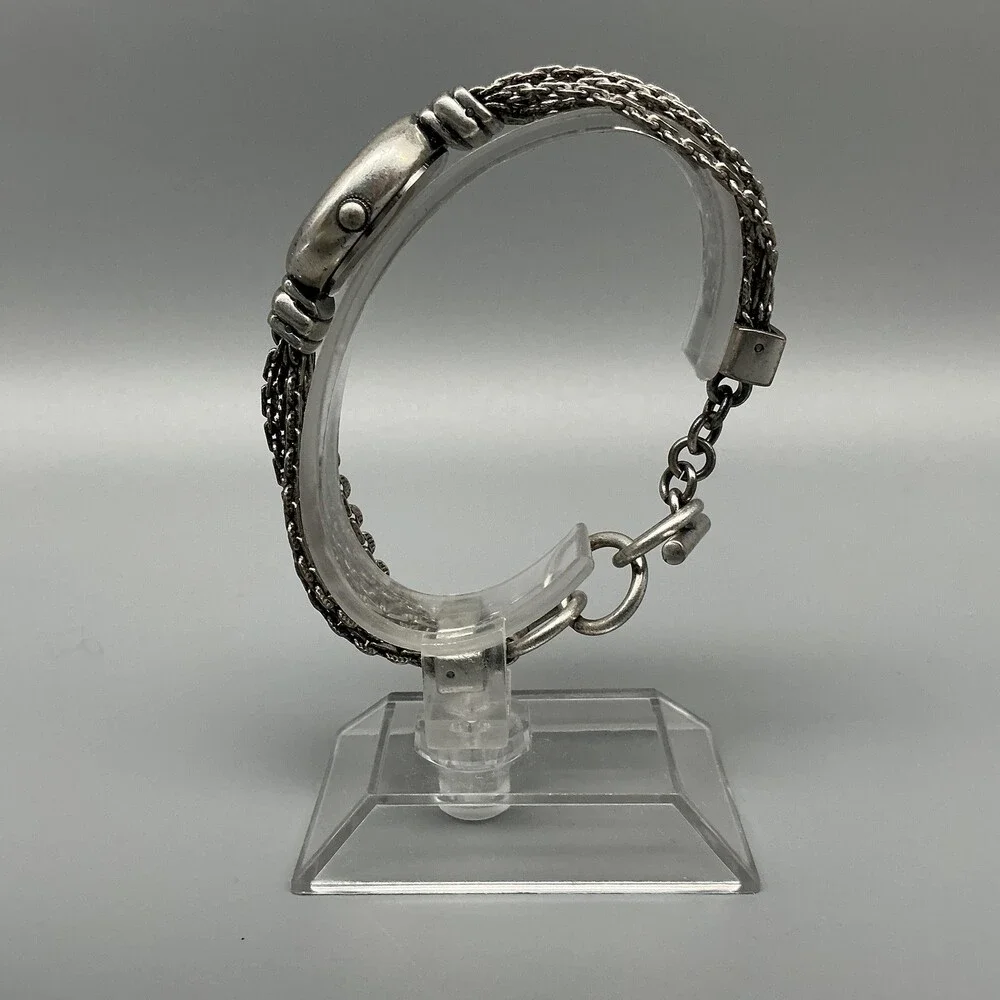 J. Jill Womens Watch 25mm MOP Dial Silver Tone Chain Bracelet New Battery 8